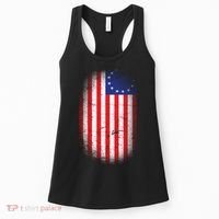Distressed 13 Colonies Betsy Ross First American Flag Women's Tank Top thumb 0