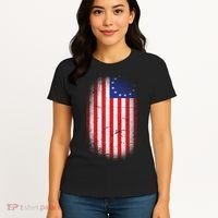 Distressed 13 Colonies Betsy Ross First American Flag Women's T-Shirt thumb 4