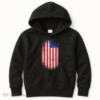 Distressed 13 Colonies Betsy Ross First American Flag Kids Hoodie thumb 0