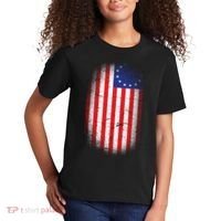 Distressed 13 Colonies Betsy Ross First American Flag Kids T-Shirt thumb 2