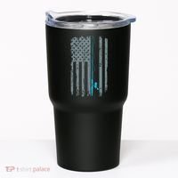 Distressed American Flag Fishing Pole Tumbler thumb 0