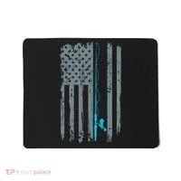 Distressed American Flag Fishing Pole Mousepad thumb 0