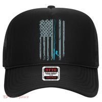 Distressed American Flag Fishing Pole Hat thumb 0