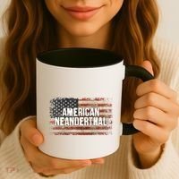 Distressed American Neanderthal Coffee Mug thumb 3