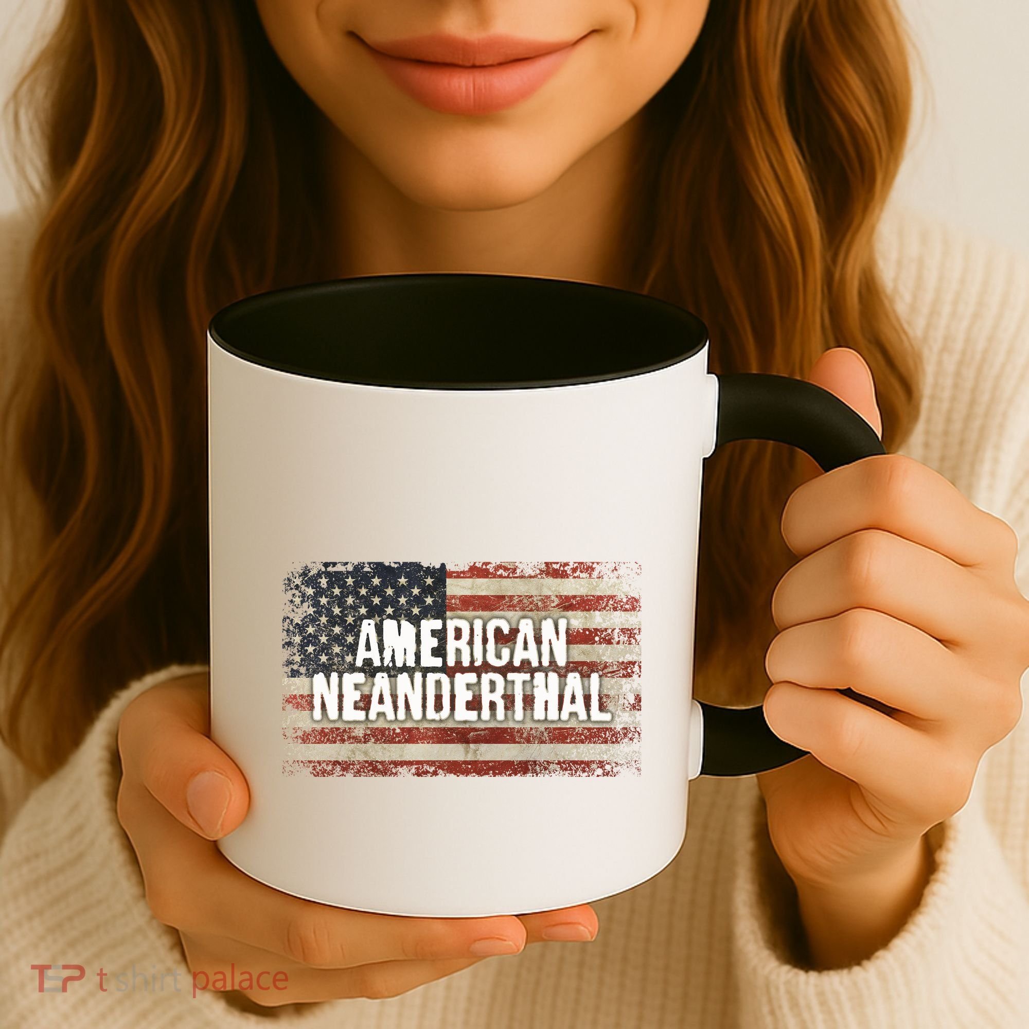 Distressed American Neanderthal Coffee Mug