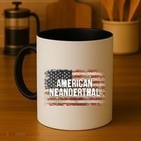 Distressed American Neanderthal Coffee Mug thumb 4