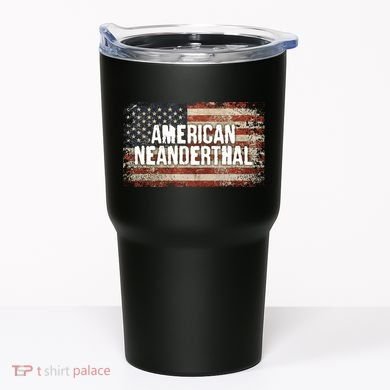 Distressed American Neanderthal Tumbler