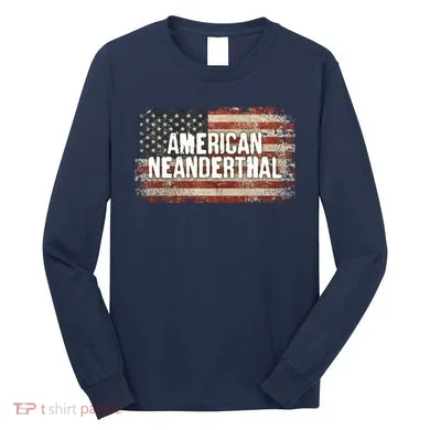 Distressed American Neanderthal Long Sleeve Shirt
