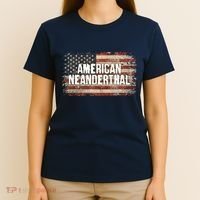 Distressed American Neanderthal T-Shirt thumb 4