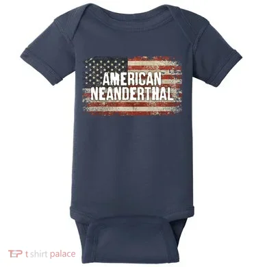Distressed American Neanderthal Baby Bodysuit