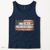 Distressed American Neanderthal Tank Top thumb 2