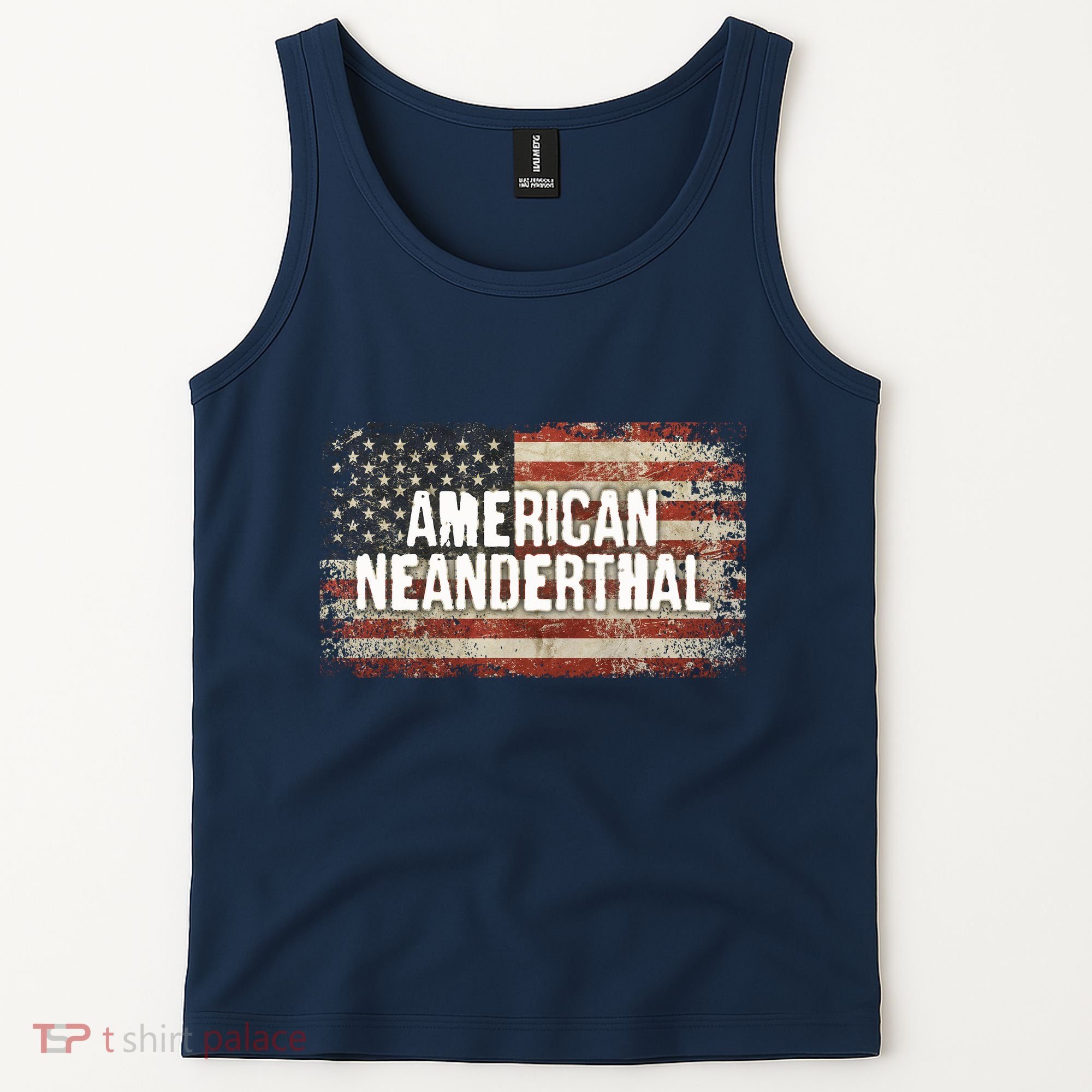 Distressed American Neanderthal Tank Top