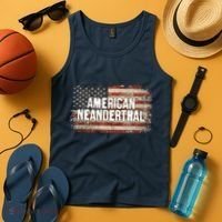 Distressed American Neanderthal Tank Top thumb 4