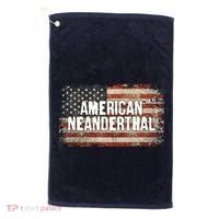 Distressed American Neanderthal Golf Towel thumb 0