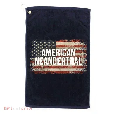 Distressed American Neanderthal Golf Towel
