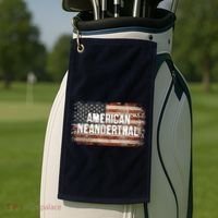 Distressed American Neanderthal Golf Towel thumb 2