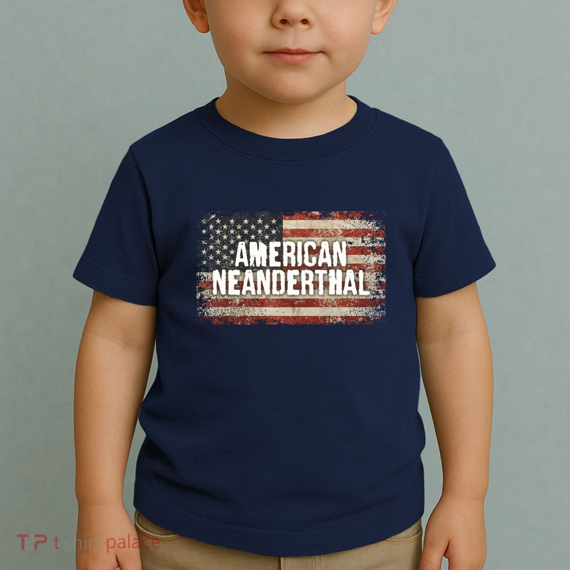 Distressed American Neanderthal Toddler T-Shirt