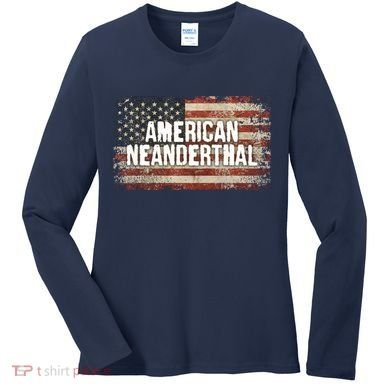 Distressed American Neanderthal Women's Long Sleeve Shirt