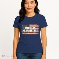Distressed American Neanderthal Women's T-Shirt thumb 4