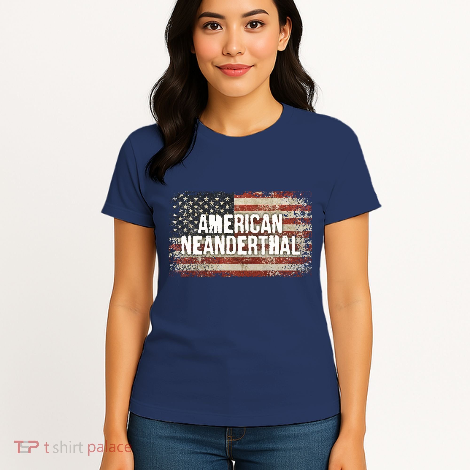 Distressed American Neanderthal Women's T-Shirt