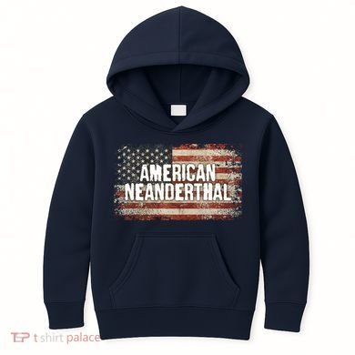 Distressed American Neanderthal Kids Hoodie