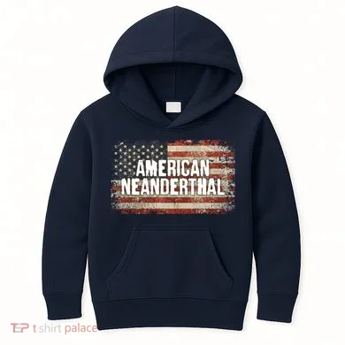Distressed American Neanderthal Kids Hoodie