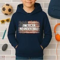 Distressed American Neanderthal Kids Hoodie thumb 2
