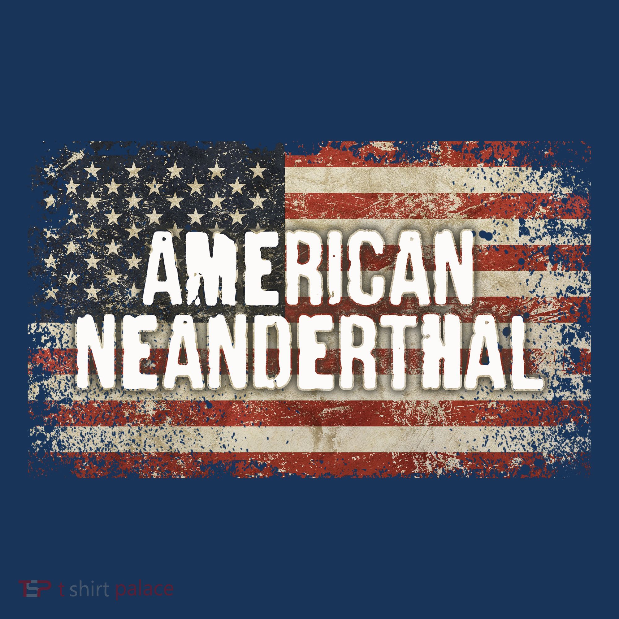 Distressed American Neanderthal Kids Long Sleeve Shirt