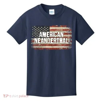 Distressed American Neanderthal Kids T-Shirt