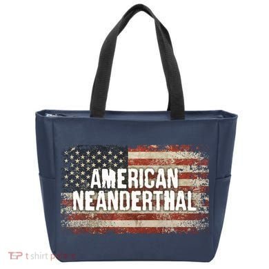 Distressed American Neanderthal Tote Bag