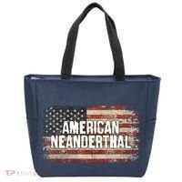 Distressed American Neanderthal Tote Bag thumb 0