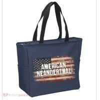 Distressed American Neanderthal Tote Bag thumb 2