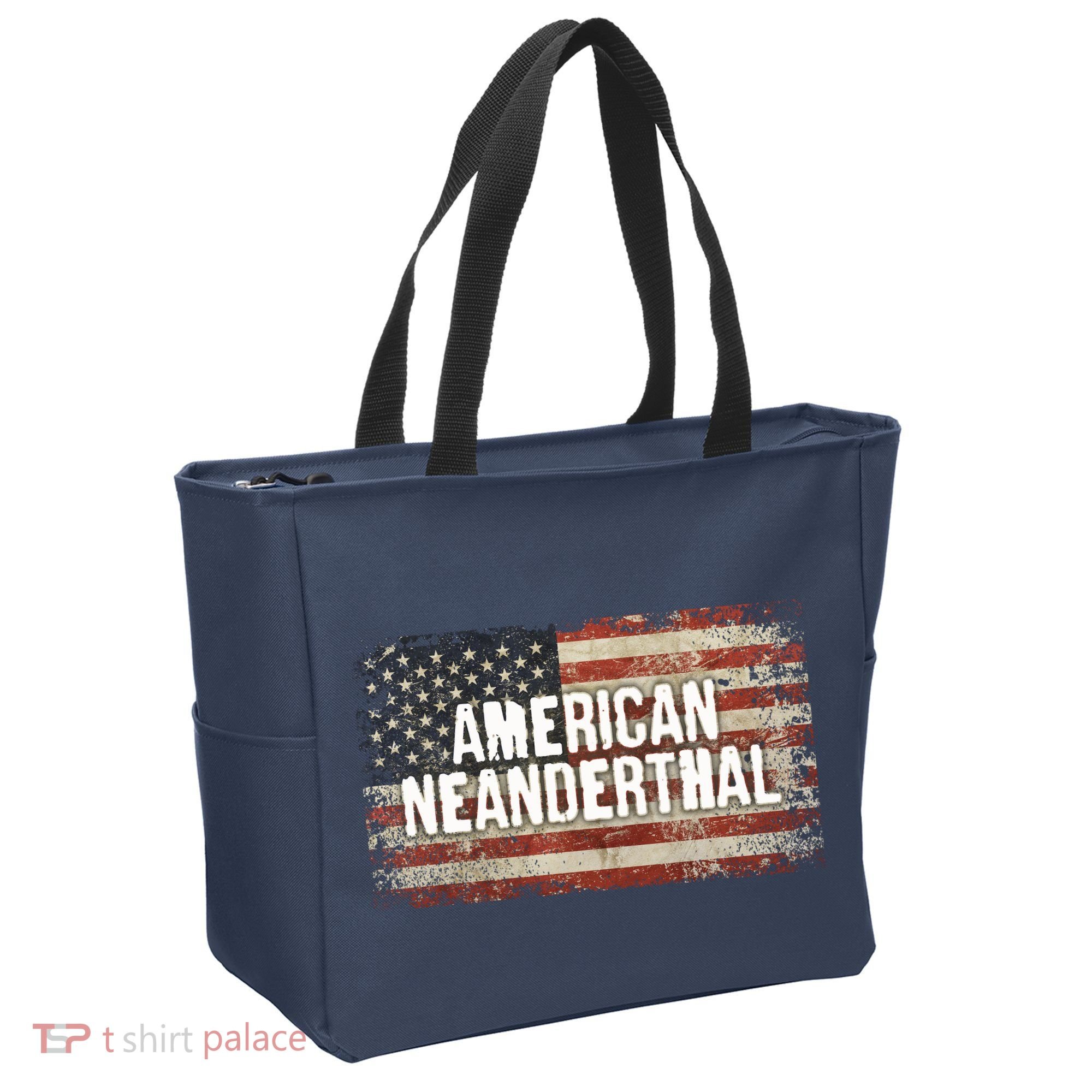 Distressed American Neanderthal Tote Bag
