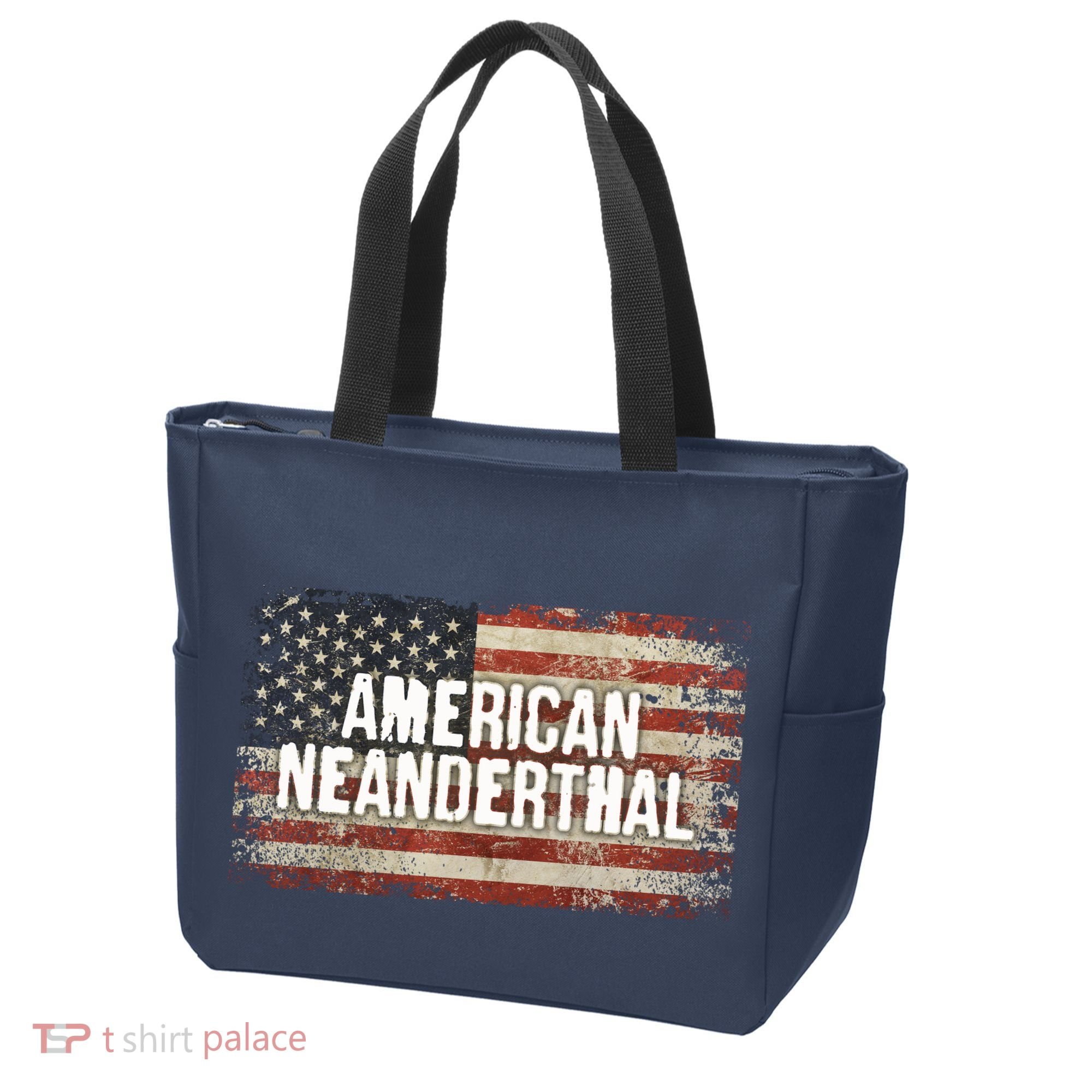 Distressed American Neanderthal Tote Bag