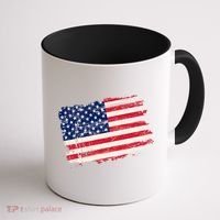 Distressed American US Flag Coffee Mug thumb 1
