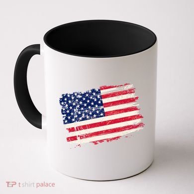 Distressed American US Flag Coffee Mug