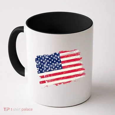 Distressed American US Flag Coffee Mug