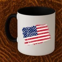 Distressed American US Flag Coffee Mug thumb 2