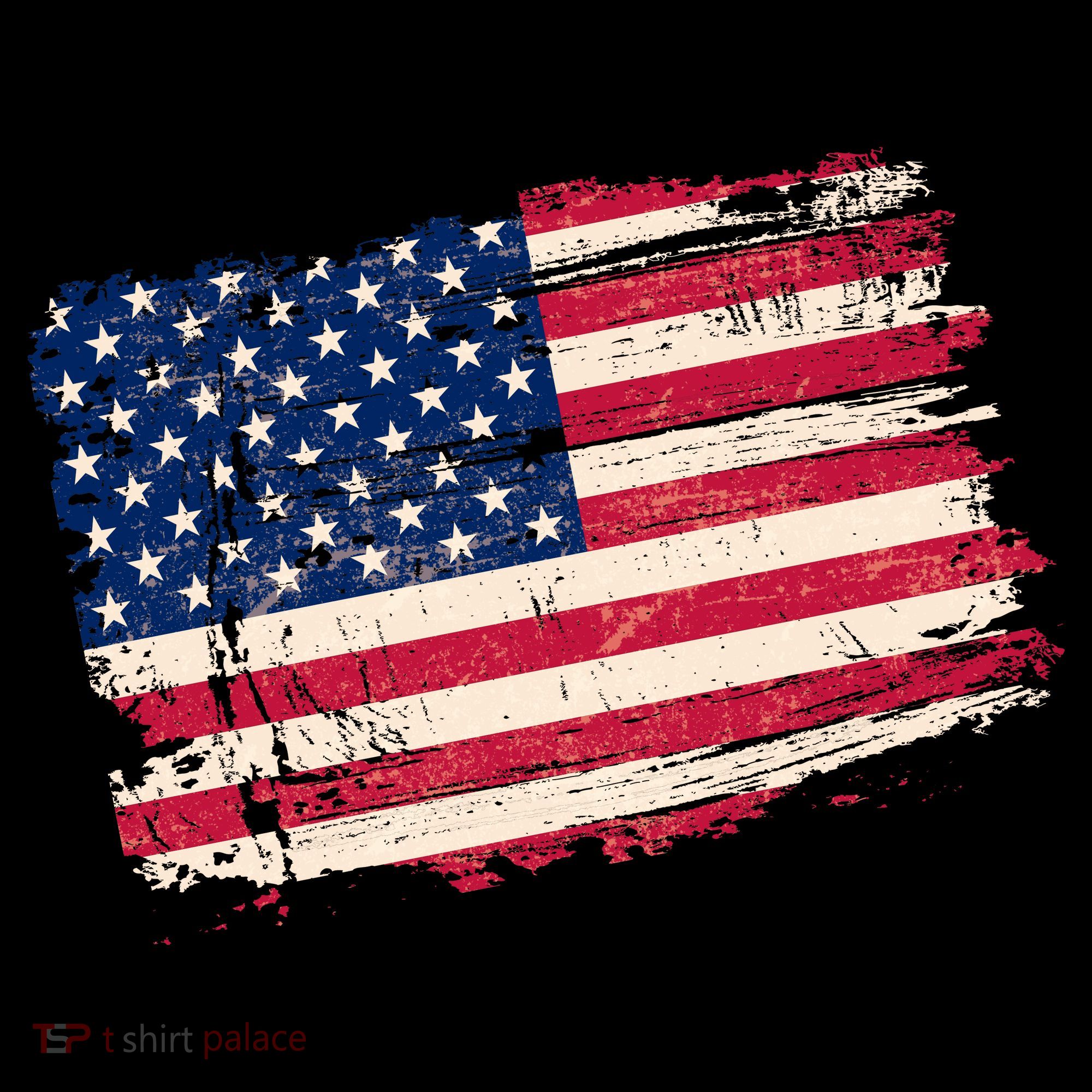 Distressed American US Flag Ornament