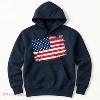 Distressed American US Flag Hoodie thumb 0