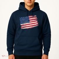 Distressed American US Flag Hoodie thumb 2