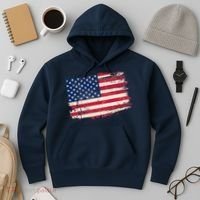 Distressed American US Flag Hoodie thumb 3