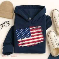 Distressed American US Flag Hoodie thumb 4