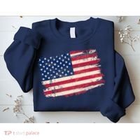 Distressed American US Flag Sweatshirt thumb 2