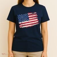 Distressed American US Flag T-Shirt thumb 4
