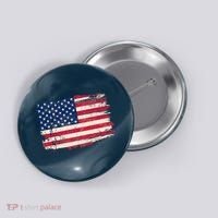 Distressed American US Flag Button thumb 0