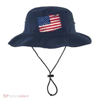 Distressed American US Flag Bucket Hat