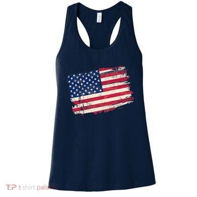 Distressed American US Flag Women's Tank Top