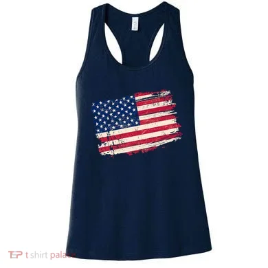 Distressed American US Flag Women's Tank Top