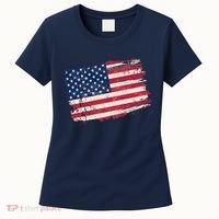 Distressed American US Flag Women's T-Shirt thumb 0